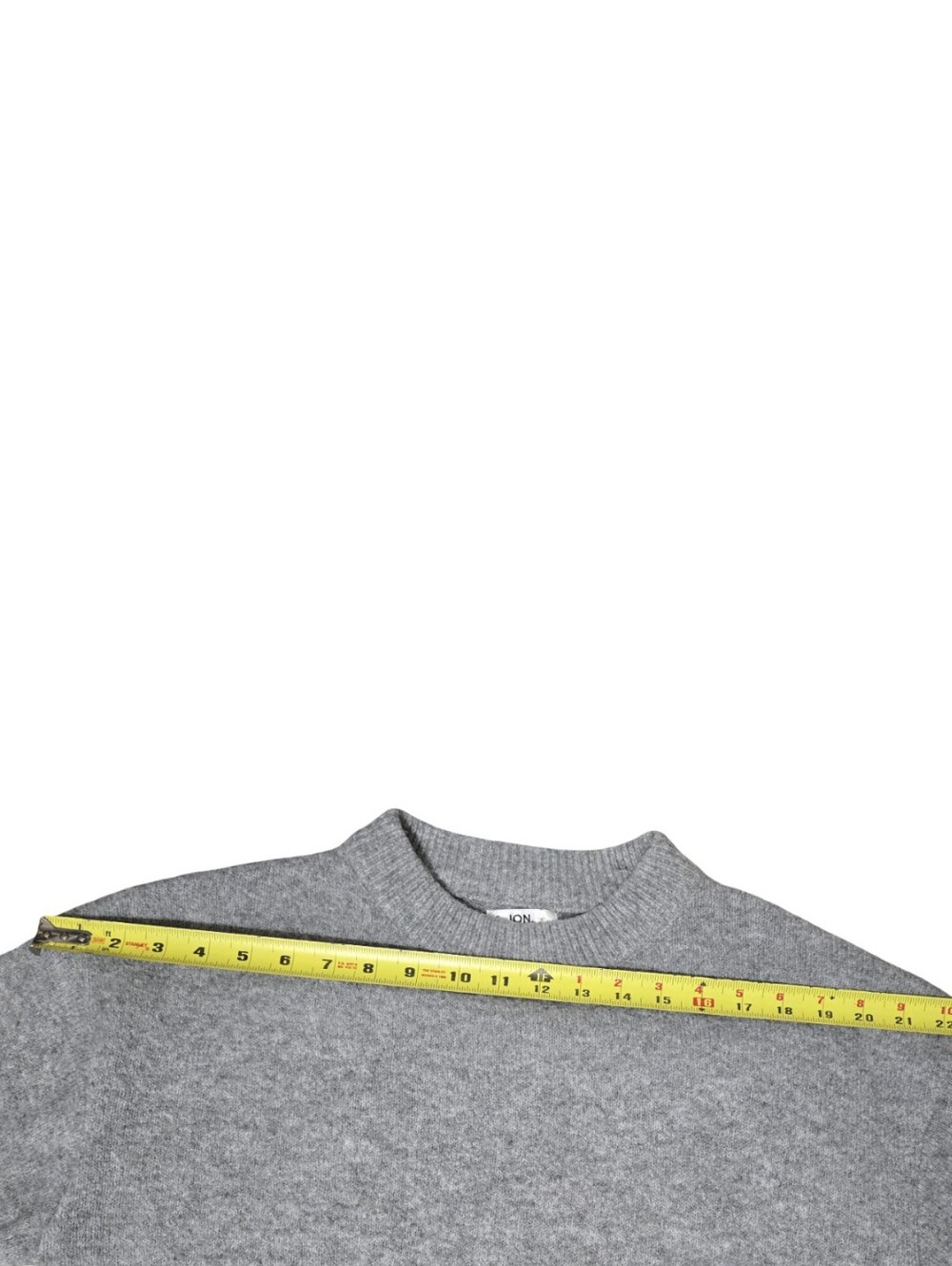 Jon & Anna Light Gray Ribbed Hem Crewneck Sweater Cropped Party - Picture 6 of 9